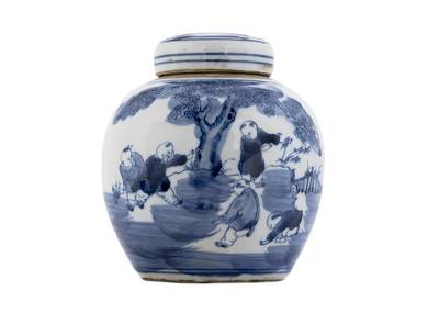 Tea caddy # 44052, Jingdezhen porcelain