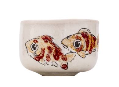 Cup Moychay, series of 'Carp' # 44408, ceramic/hand painting, 46 ml.