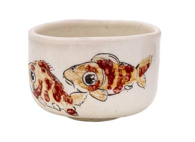 Cup Moychay, series of 'Carp' # 44408, ceramic/hand painting, 46 ml.