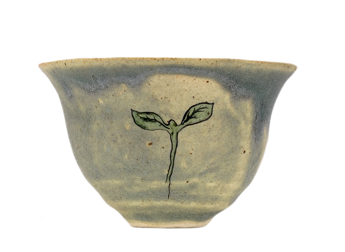 Пиала Мойчай, серия "Зелёный чай" # 44414, керамика/ручная роспись, 53 мл.