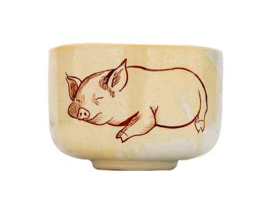 Пиала Мойчай серия "Свинка" # 44997 керамикаручная роспись 45 мл