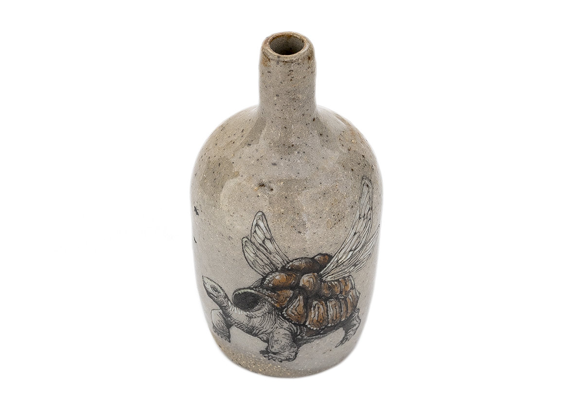 Vase handmade Moychay 'Born to crawl to fly must' # 45009, ceramic/hand painting