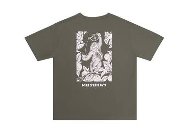 Футболка Мойчай, XL, хаки/розовый # 46150, хлопок
