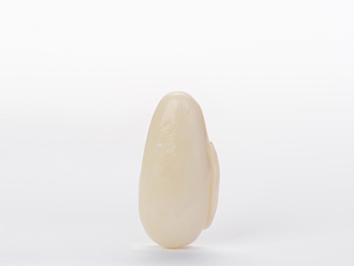 Фигурка "Лотос" # 46156, белый нефрит