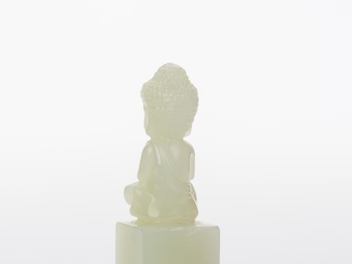 Фигурка "Будда" на пъедестале # 46165, нефрит