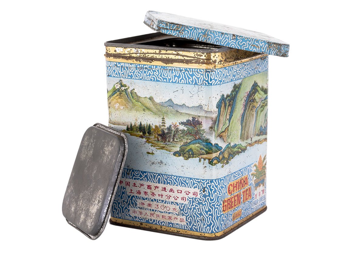 Жестяная баночка чайная, винтаж, Китай # 46203
