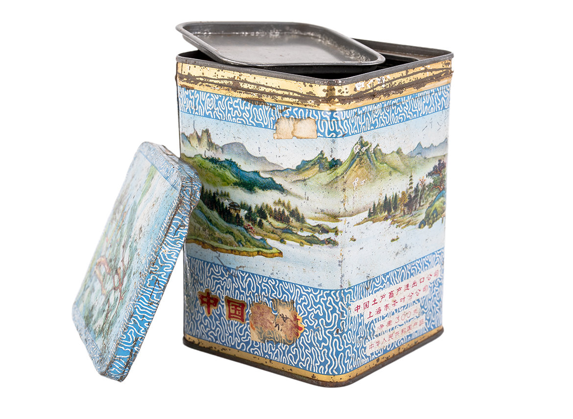 Tin tea can, vintage, China # 46203