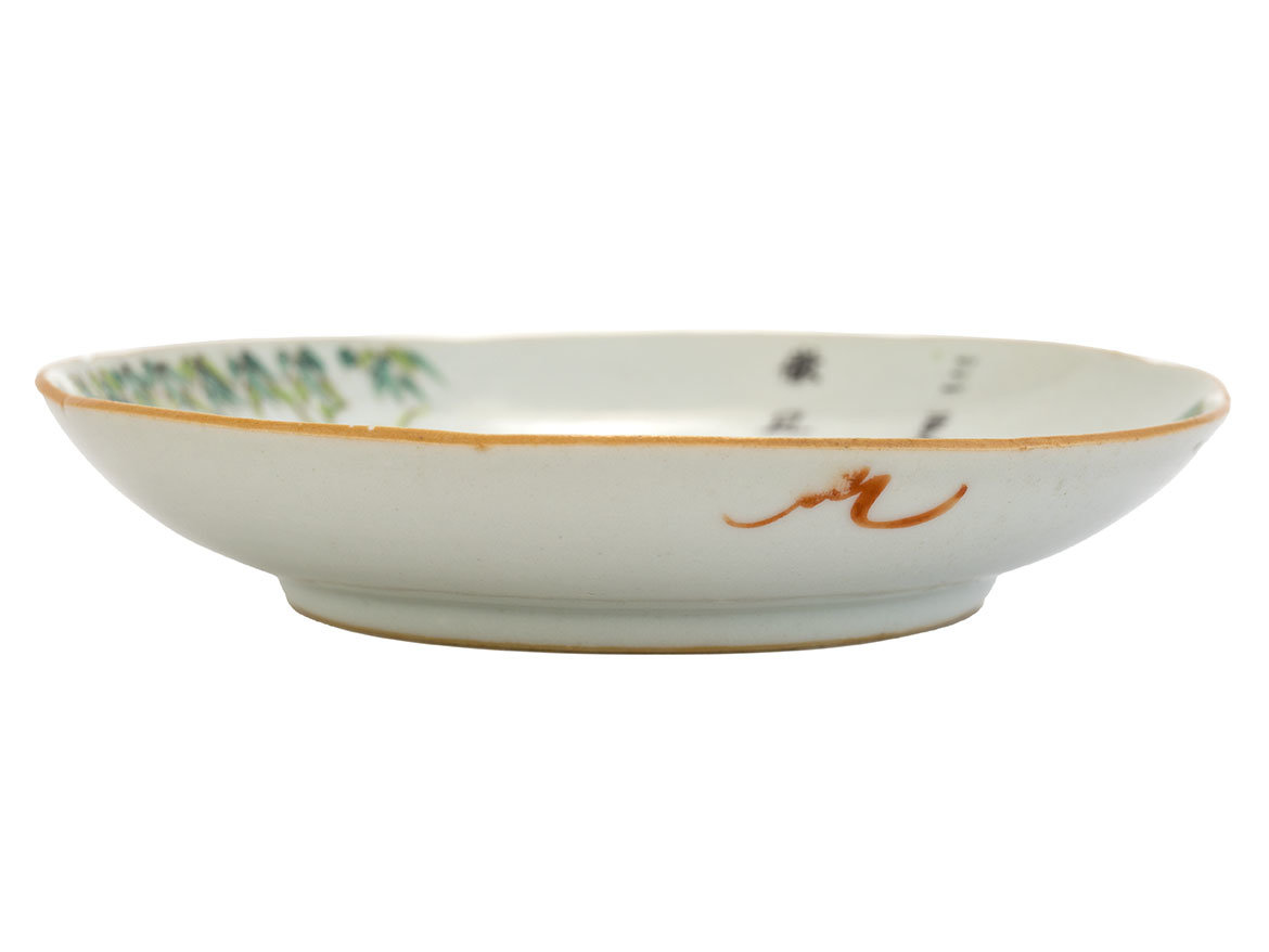 Декоративное блюдо, винтаж, Китай, начало 20-го века # 46238, керамика/ручная роспись