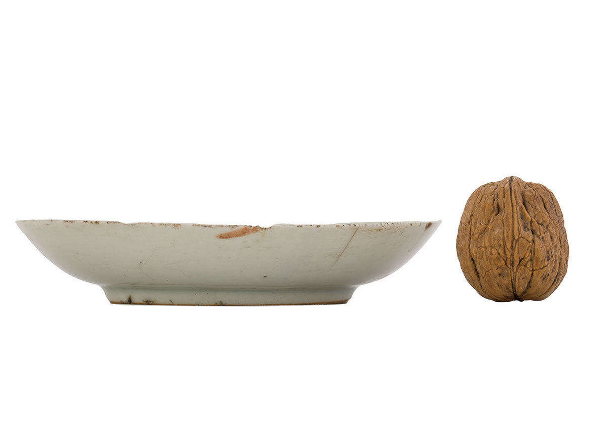 Декоративное блюдо, винтаж, Китай, начало 20-го века # 46239, керамика/ручная роспись