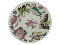 Декоративное блюдо винтаж Китай начало 20-го века # 46241 керамикаручная роспись