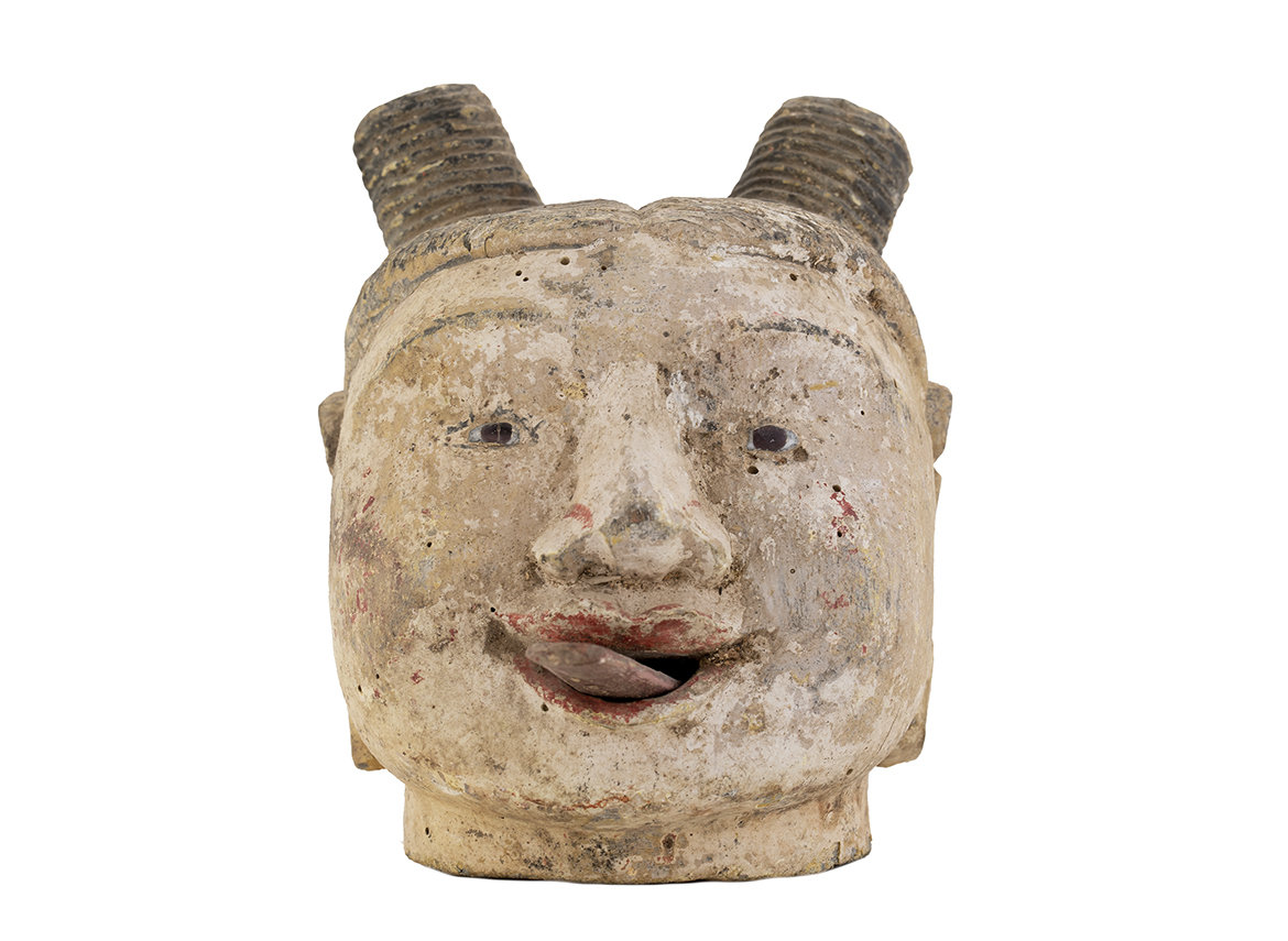 Figurine, Burma, mid-20th century # 46248, wood/gypsum