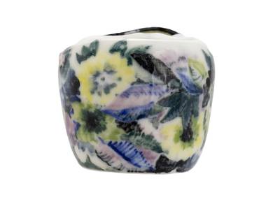 Vase handmade Moychay 'Flowers' # 46341, ceramic/hand painting