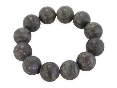 A bracelet # 46729, grey jade, qinghai