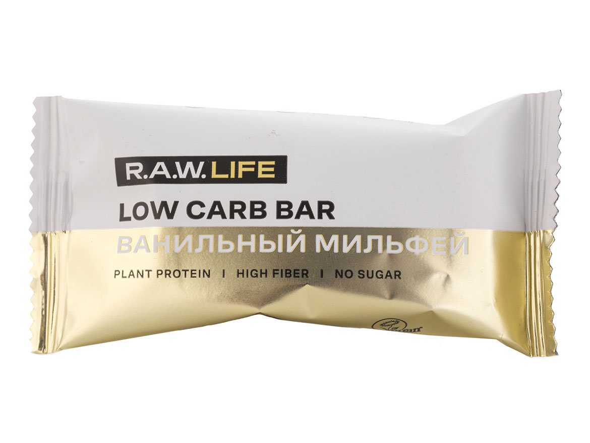 R.A.W. LIFE Low Carb bar "Vanilla mille-feuille"
