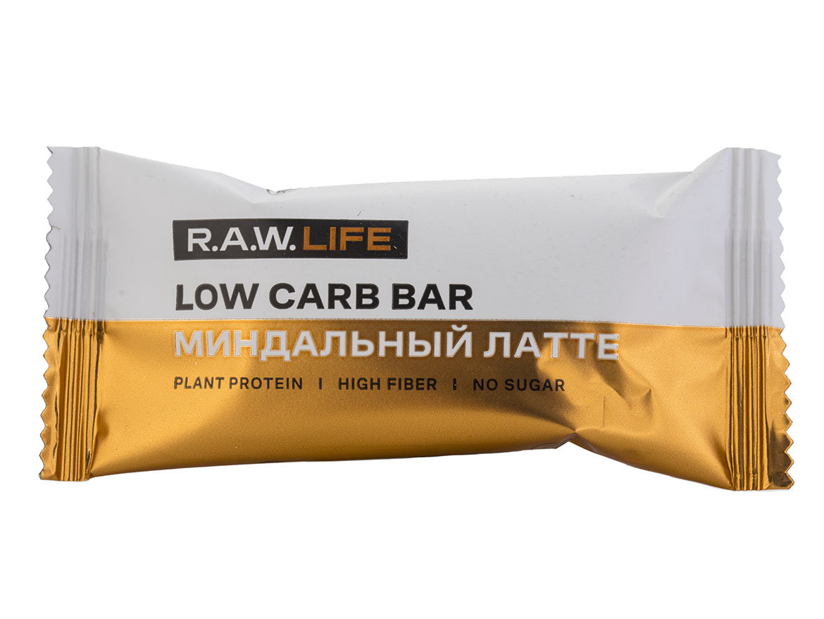 R.A.W. LIFE Low Carb bar "Миндальный латте"