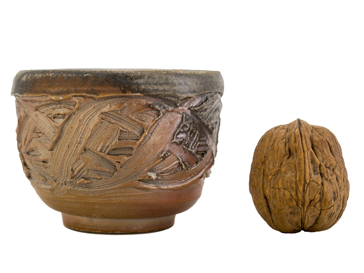 Пиала ручная работа # 46787, керамика/дровяной обжиг, 65 мл.