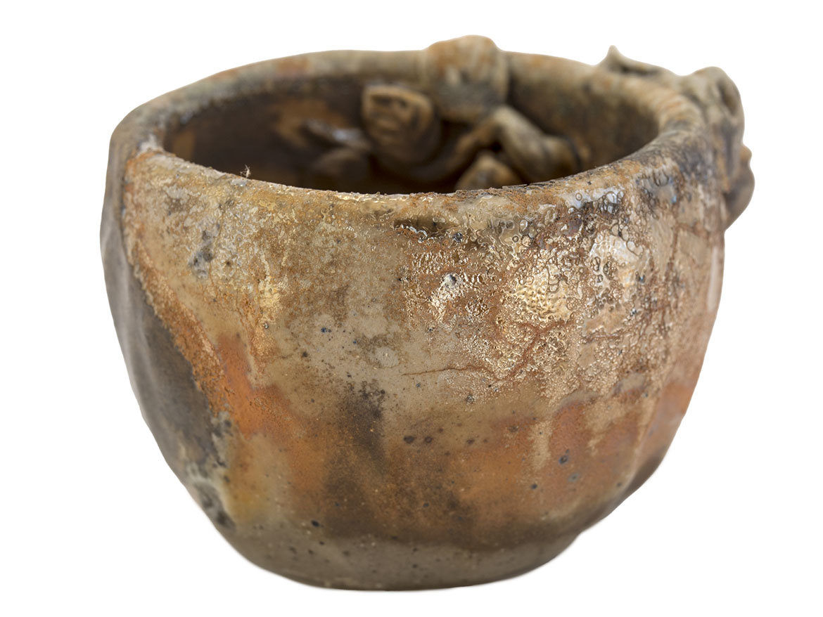 Пиала ручная работа # 46795, керамика/дровяной обжиг 90 мл.