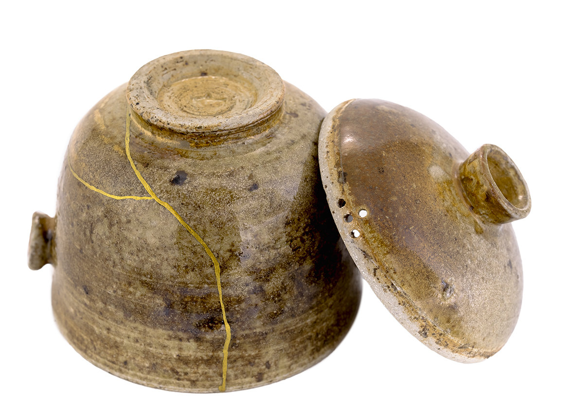 Гайвань (сиборидаси) кинцуги ручная работа Мойчай # 46829, керамика/дровяной обжиг, 200 мл.