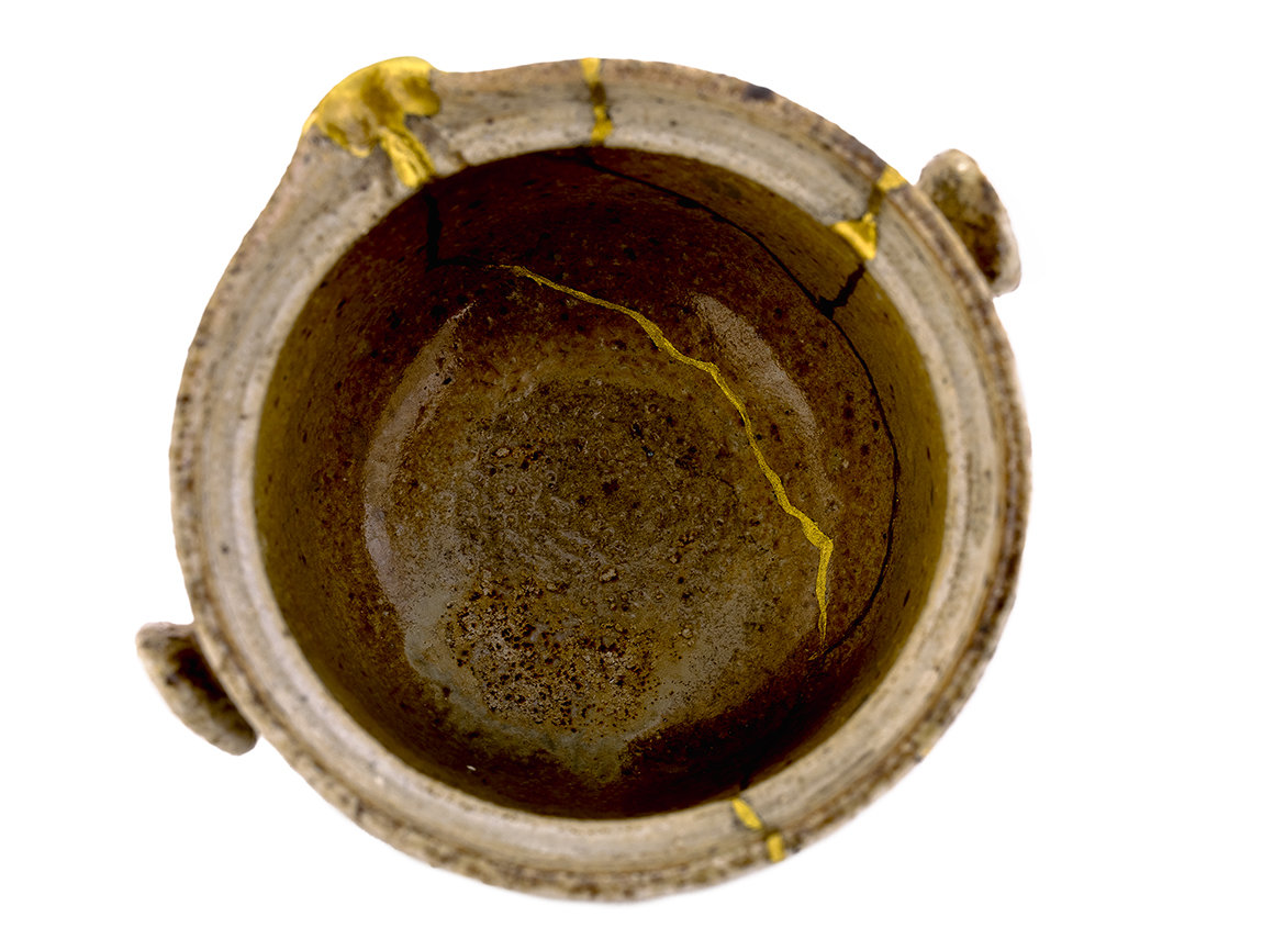 Гайвань (сиборидаси) кинцуги ручная работа Мойчай # 46829, керамика/дровяной обжиг, 200 мл.