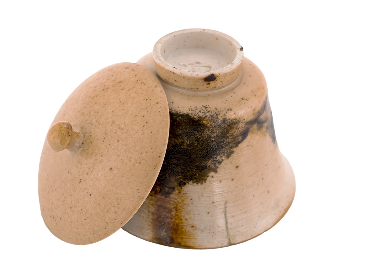 Гайвань кинцуги ручная работа Мойчай # 46830, керамика/ручная роспись/дровяной обжиг, 70 мл.