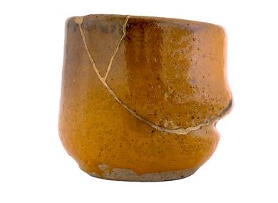 Cup kintsugi handmade Moychay # 46832, ceramic/wood firing, 80 ml.