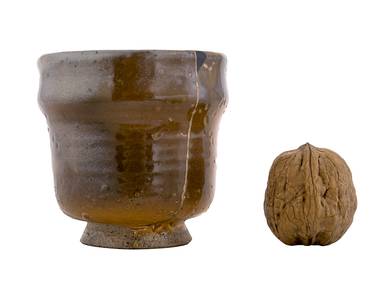 Cup kintsugi handmade Moychay # 46833, ceramic/wood firing, 70 ml.