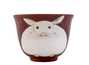 Cup kintsugi handmade Moychay # 46838, ceramic/hand painting/wood firing, 50 ml.