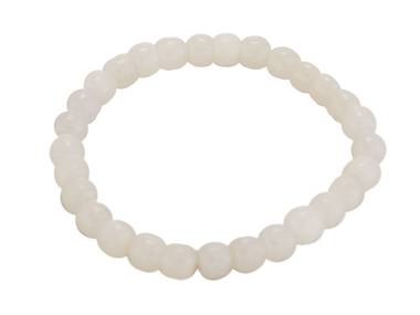 Bracelet # 46980, jade, White hotan