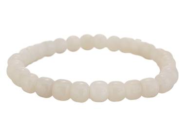 Bracelet # 46980, jade, White hotan