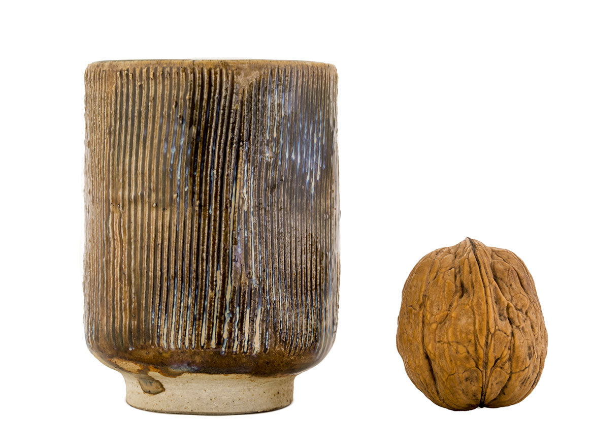 Пиала ручная работа Мойчай # 47240, дровяной обжиг/керамика, 92 мл.