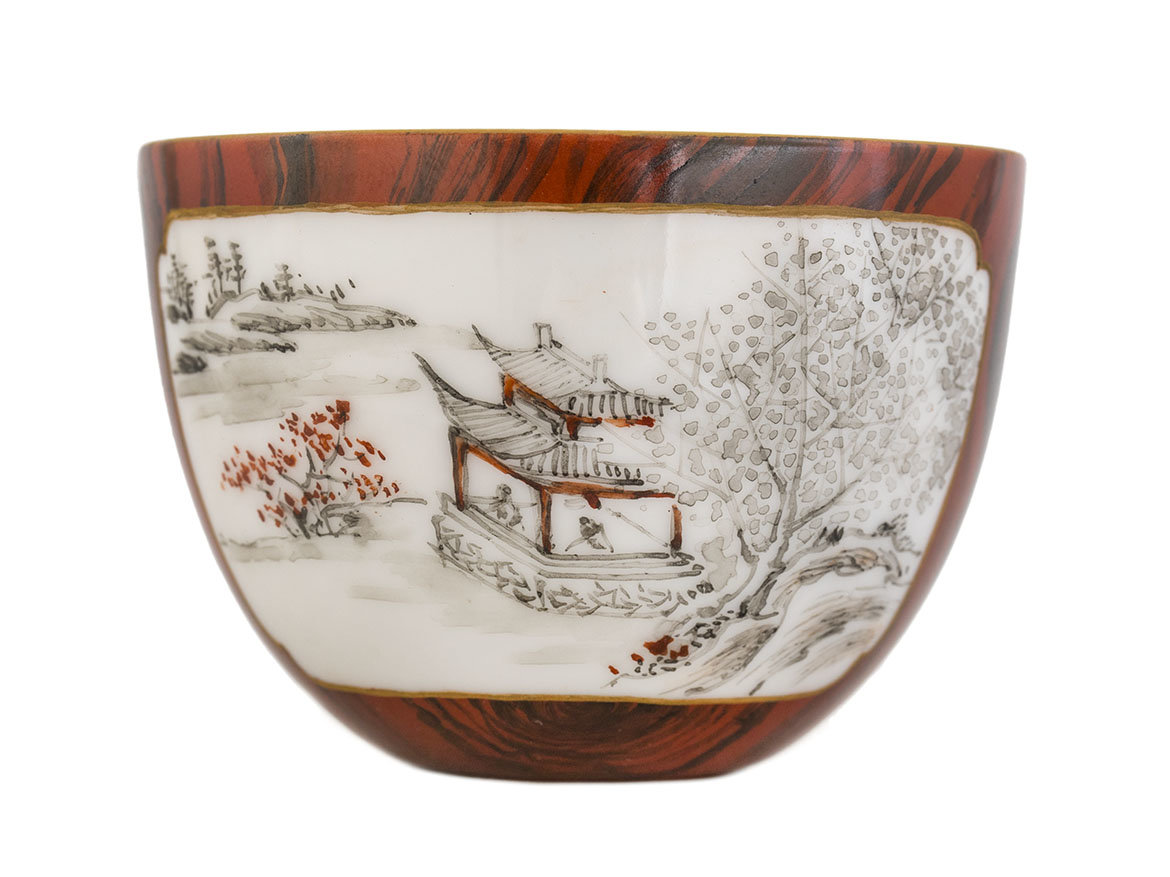 Пиала # 47441, цзиньдэчжэньский фарфор, ручная роспись, 65 мл.