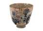 Пиала ручная работа Мойчай, "Лесной храм Фуси в кружевном шёлке" # 47549, дровяной обжиг/керамика/ручная роспись, 207 мл.
