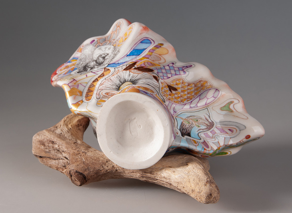 Пиала Мойчай "Рассвет" # 48258, ручная роспись/полуфарфор, 40 мл.