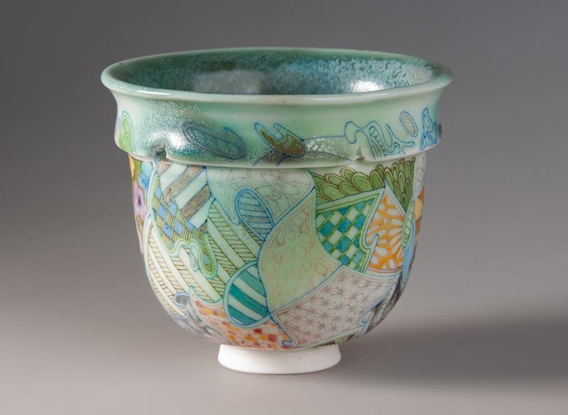 Пиала ручная работа Мойчай "Богиня" # 48264, ручная роспись/фарфор, 168 мл.