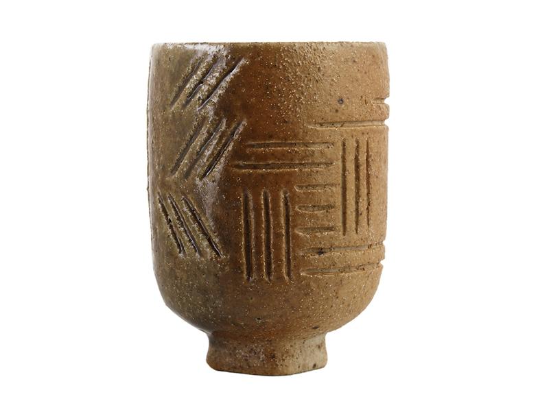 Пиала ручная работа Мойчай # 48652, дровяной обжиг/керамика, 130 мл.