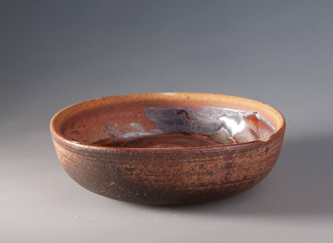 Чайный пруд ручная работа Мойчай # 49093, дровяной обжиг/керамика, 250 мл.