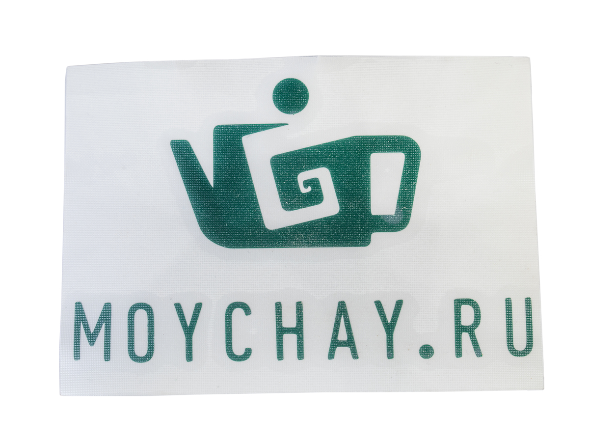 Наклейка Moychay.ru, зеленая, оракал, 60*98 мм