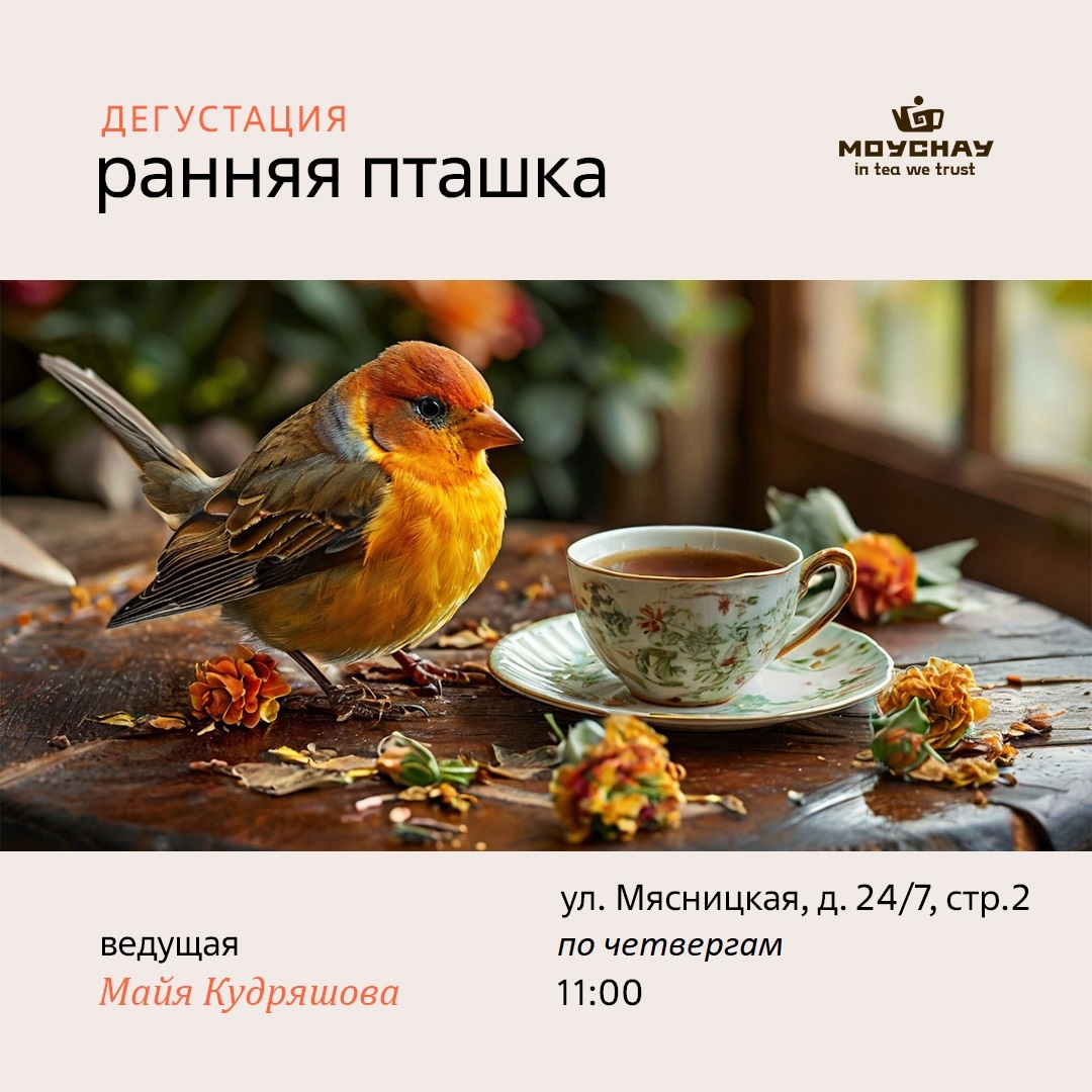 Дегустация "Ранняя пташка"/8 мая/ЧАЙНЫЙ КЛУБ МОЙЧАЙ.РУ МЯСНИЦКАЯ, Москва