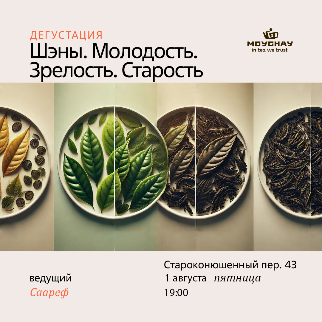 1 августа/Дегустация "Шэны. Молодость. Зрелость. Старость."/ЧАЙНЫЙ КЛУБ МОЙЧАЙ.РУ АРБАТ, Москва
