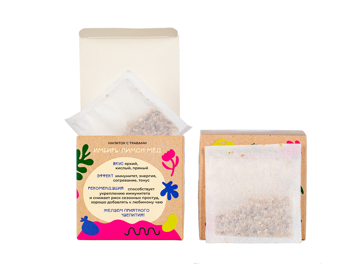 Травяной сбор в пакетиках «Имбирь Лимон Мёд»