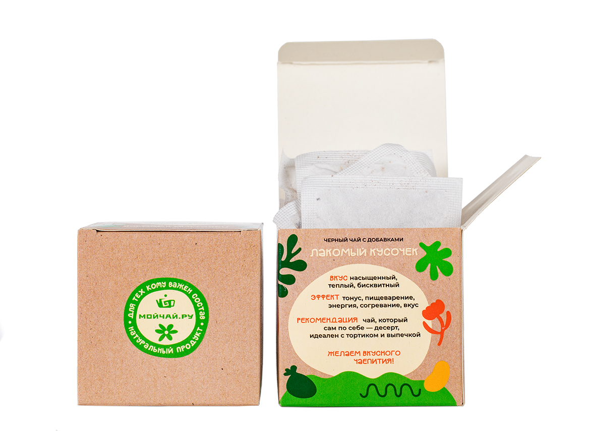 Чай чёрный с травами в пакетиках «Лакомый кусочек»