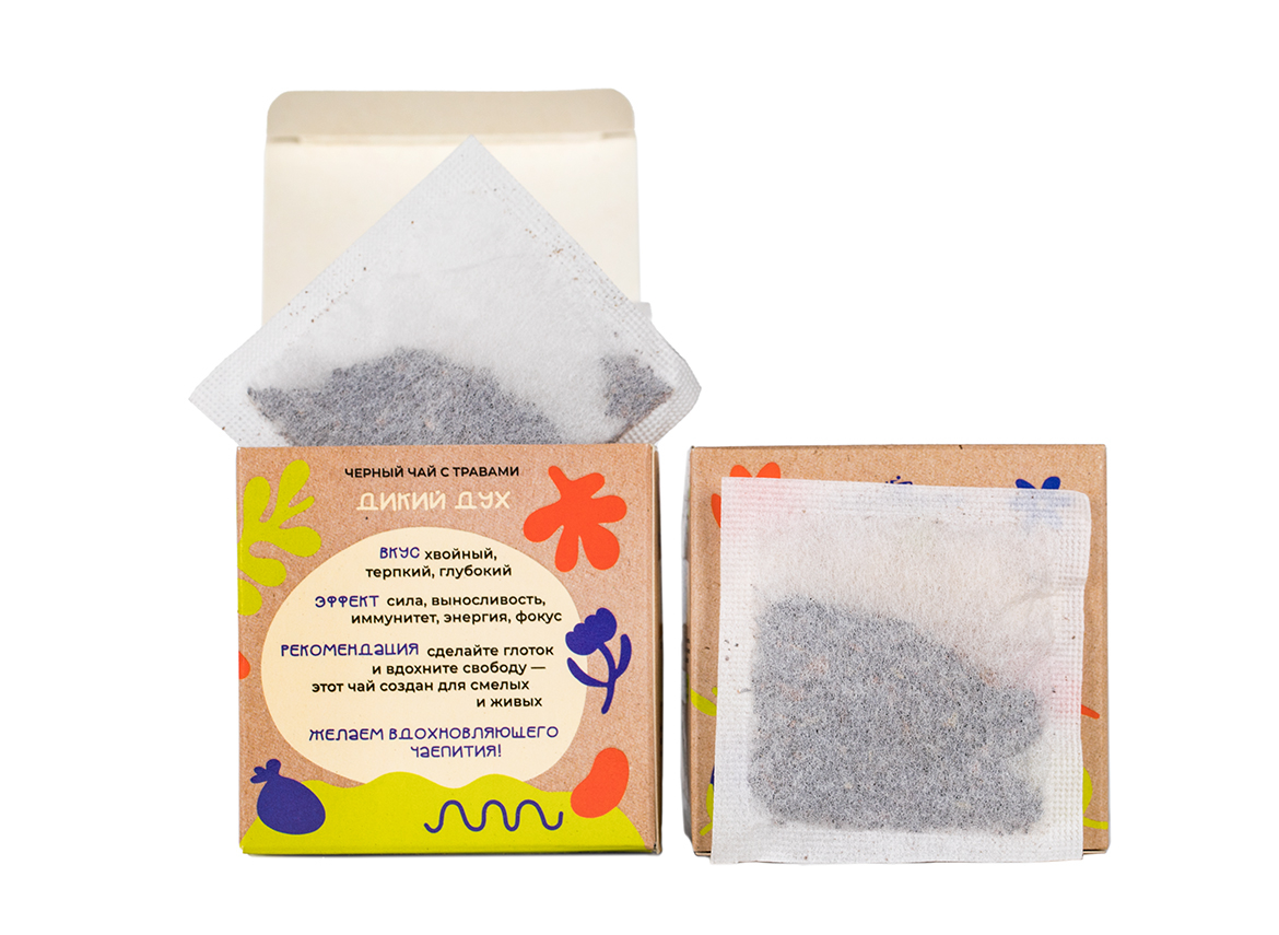 Чай чёрный с травами в пакетиках «Дикий дух»