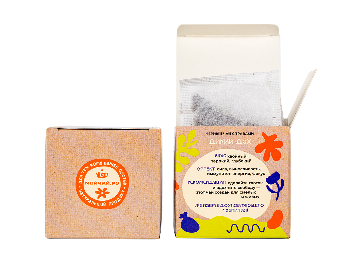 Чай чёрный с травами в пакетиках «Дикий дух»