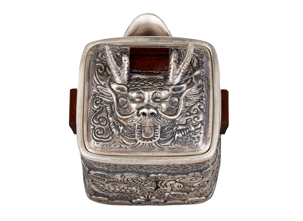 Чайник # 51604, глина/дерево, 125 мл.