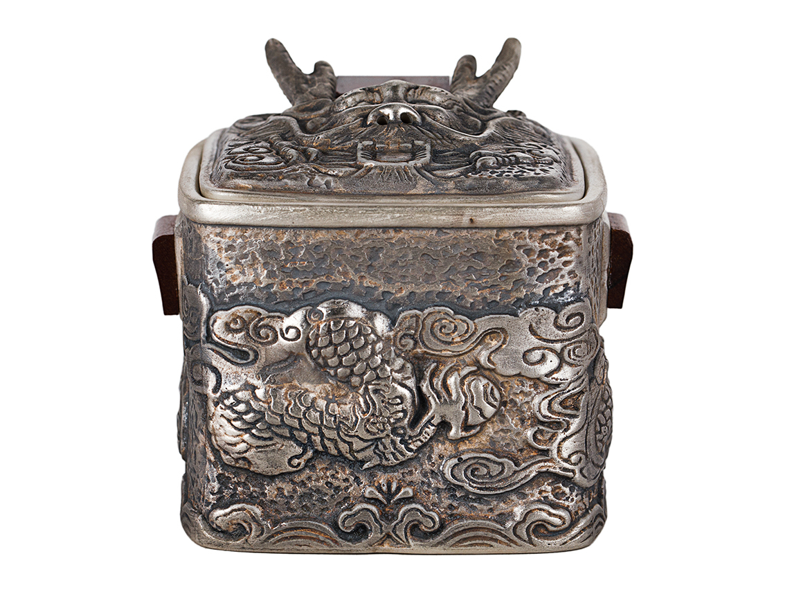 Чайник # 51604, глина/дерево, 125 мл.