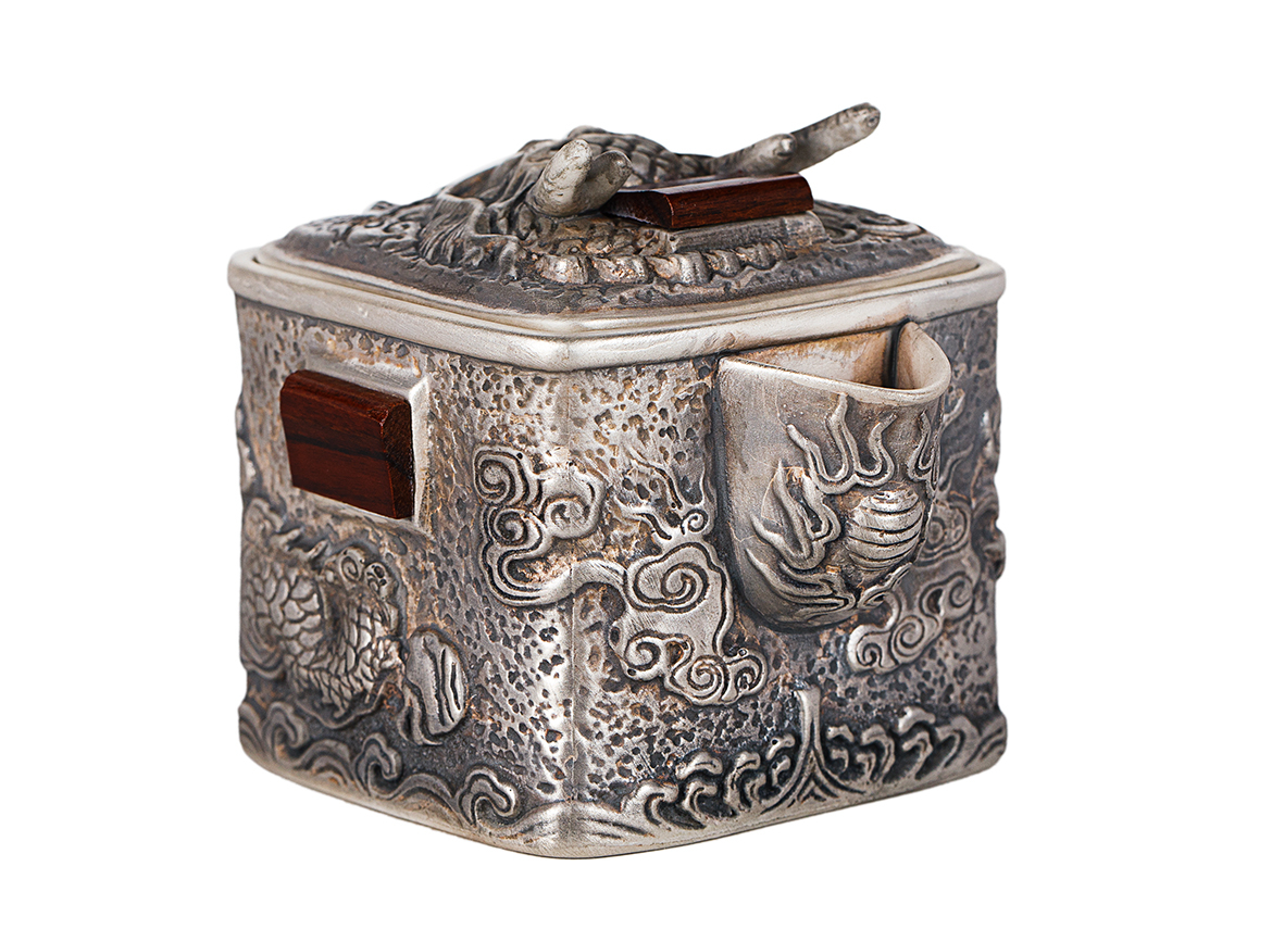 Чайник # 51604, глина/дерево, 125 мл.