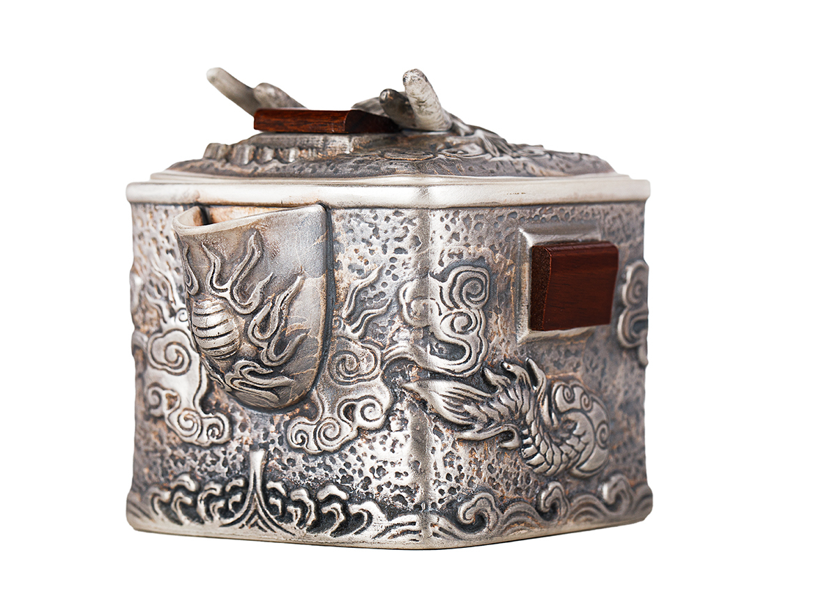 Чайник # 51604, глина/дерево, 125 мл.