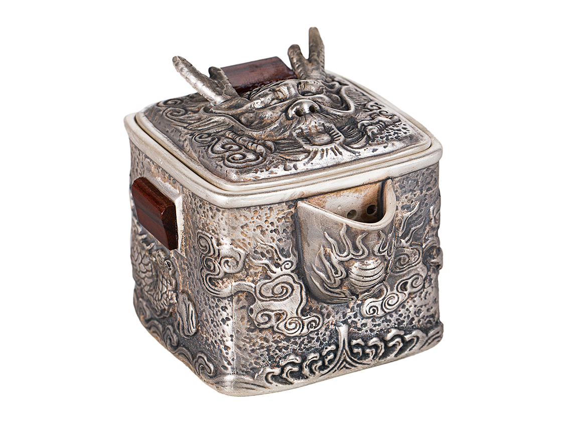 Чайник # 51604, глина/дерево, 125 мл.