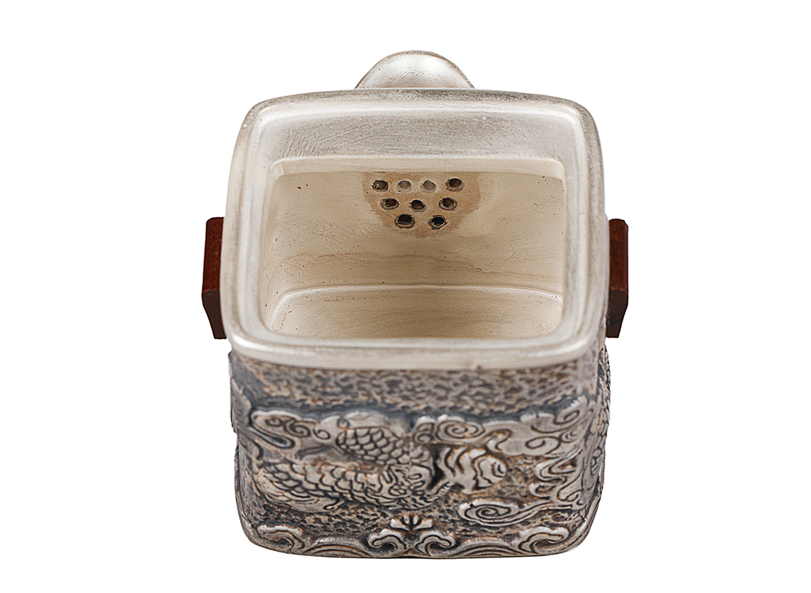 Чайник # 51604, глина/дерево, 125 мл.