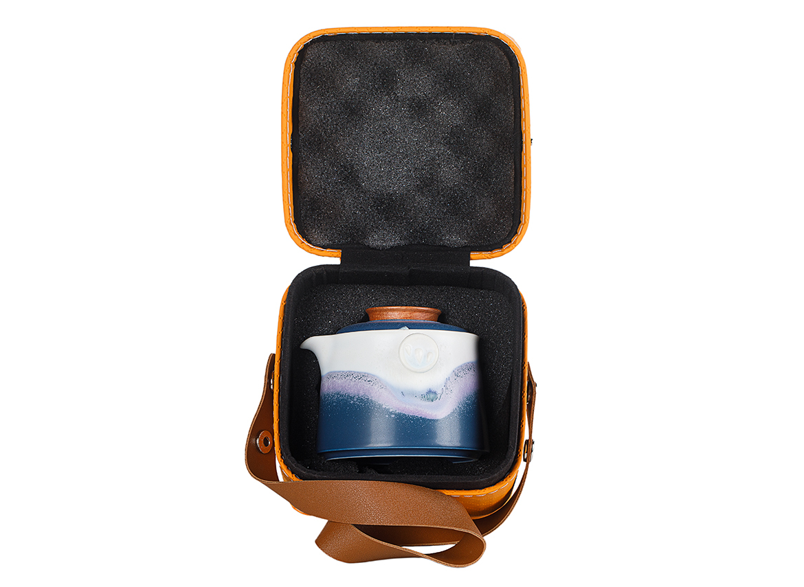 Набор посуды походный (сиборидаси 198 мл, пиалы 36 мл) # 51635, дерево/керамика.